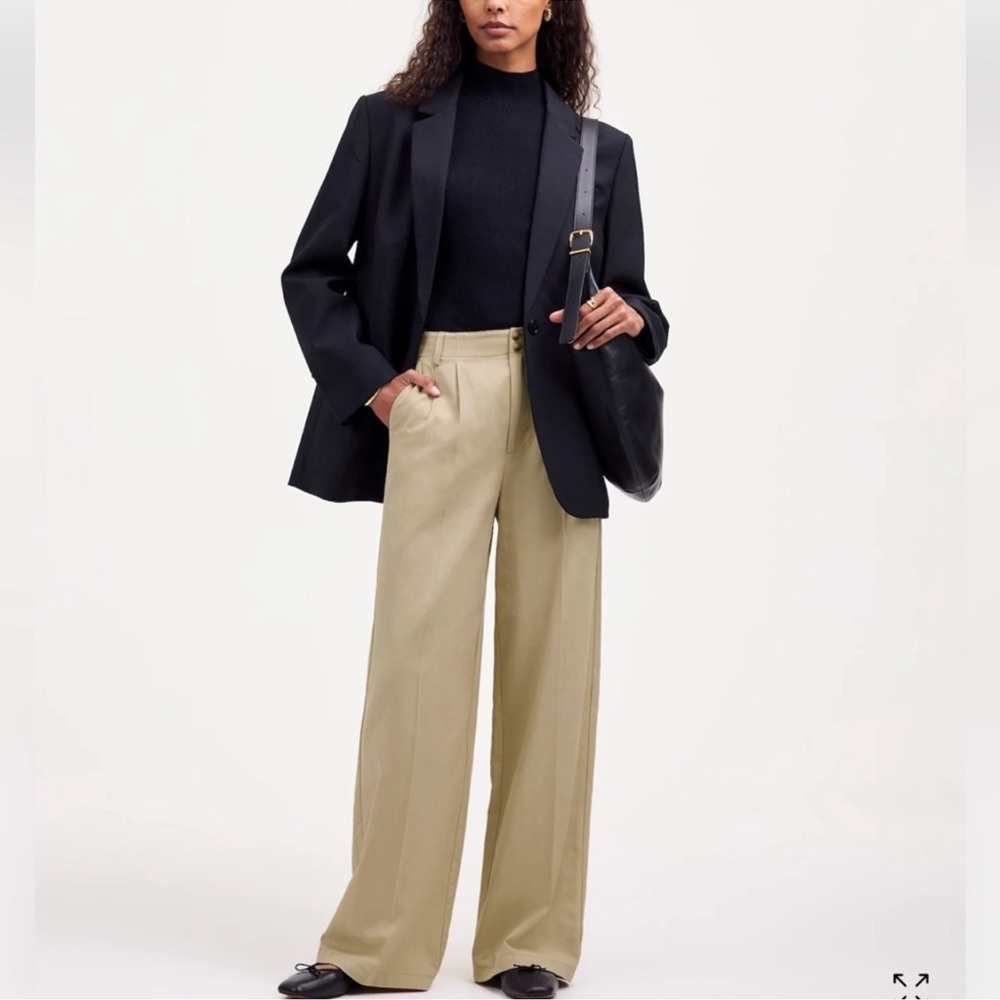 Madewell the Harlow Women's Tan Wide-Leg Pants